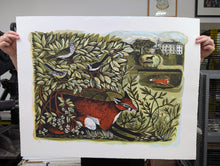 Load image into Gallery viewer, Summer Foxes at Marske Hall (with handling crease)
