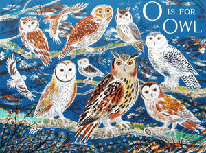 o is for Owl, an original print by Emily Sutton and the Penfold Press