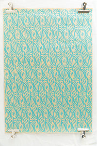 Spinner patterned paper, designed by Mark Hearld for the Penfold Press