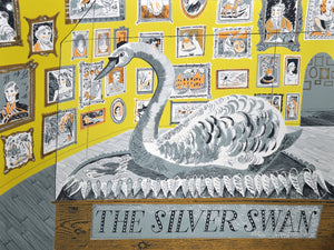 The Silver Swan, an original screen print by Emily Sutton. 